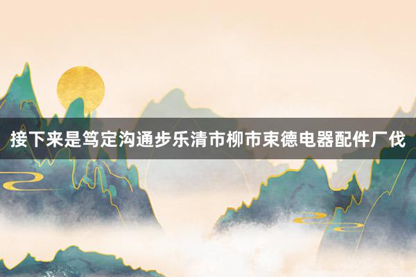 接下来是笃定沟通步乐清市柳市束德电器配件厂伐