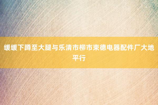 缓缓下蹲至大腿与乐清市柳市束德电器配件厂大地平行