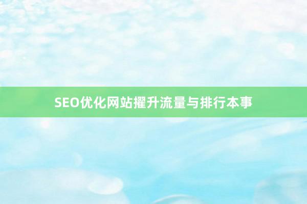 SEO优化网站擢升流量与排行本事
